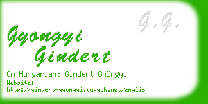 gyongyi gindert business card