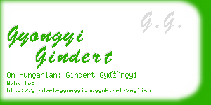 gyongyi gindert business card